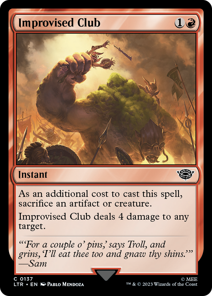Improvised Club (LTR-137)  Foil - The Lord of the Rings: Tales of Middle-earth