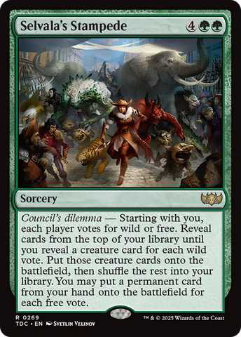 Selvala's Stampede (TDC-269) - Commander: Tarkir: Dragonstorm