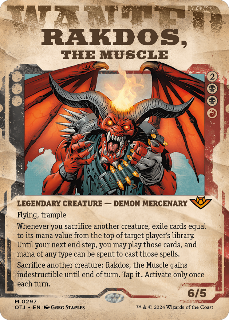 Rakdos, the Muscle (Showcase) (OTJ-297)  Foil - Outlaws of Thunder Junction: (Showcase) (Borderless)