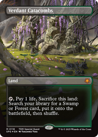 Verdant Catacombs (Borderless) (Dragonscale Foil) (SPG-118)  Foil - Special Guests