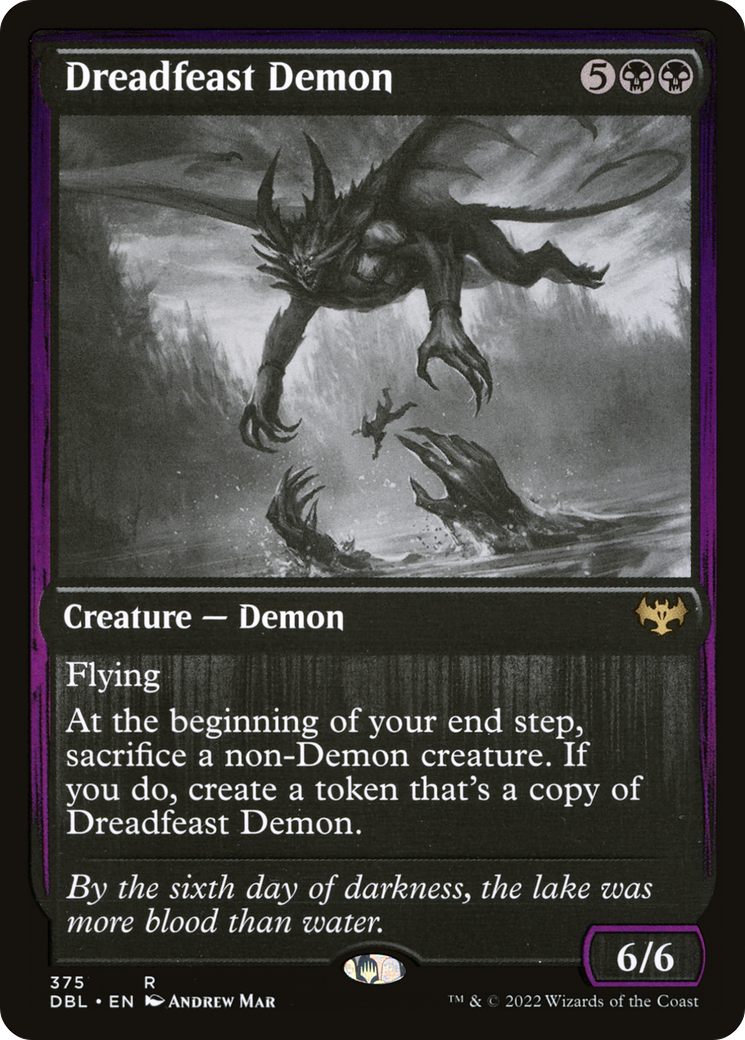 Dreadfeast Demon (DBL-375)  Foil - Innistrad: Double Feature