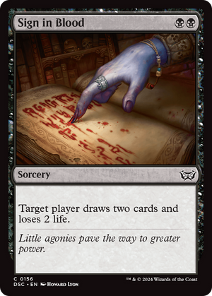 Sign in Blood (DSC-156)  - Duskmourn: House of Horror Commander
