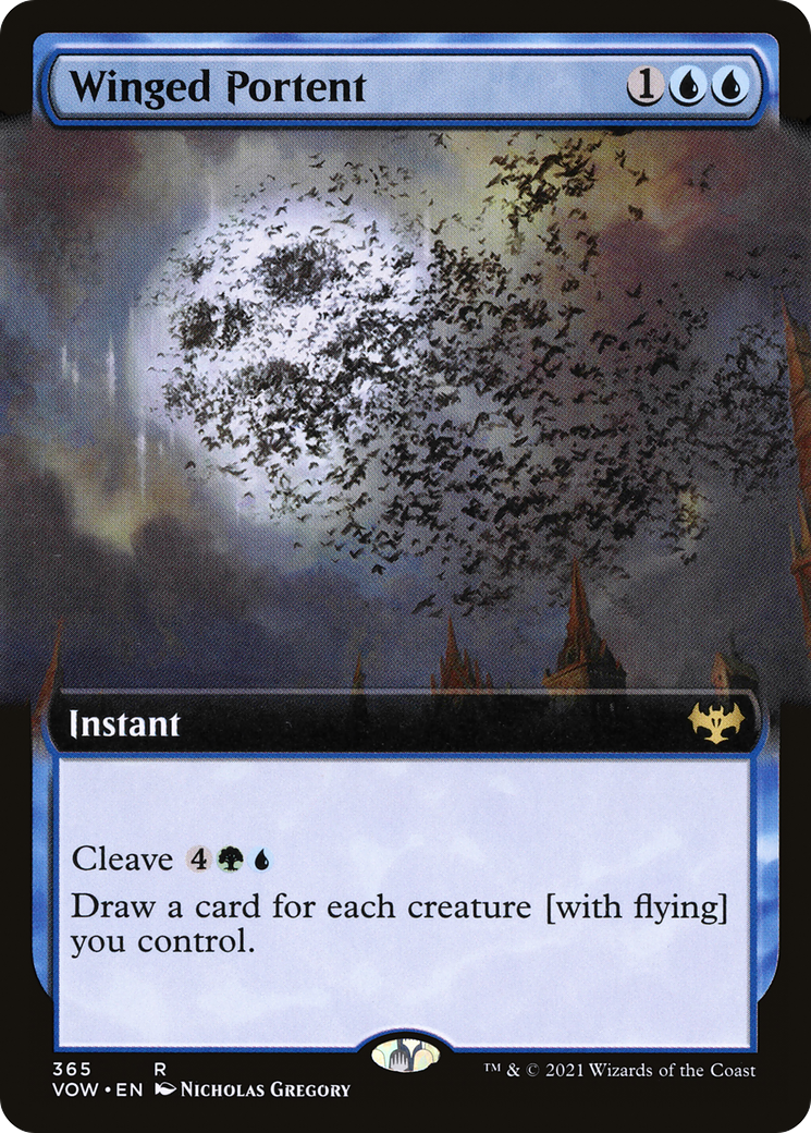 Winged Portent (Extended Art) (VOW-365)  Foil - Innistrad: Crimson Vow: (Extended Art)
