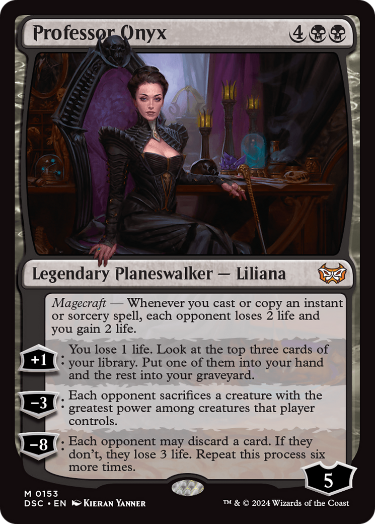 Professor Onyx (DSC-153)  - Duskmourn: House of Horror Commander