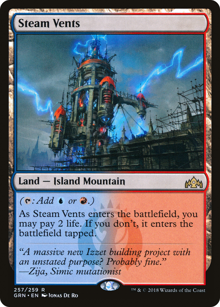 Steam Vents (GRN-257)  Foil - Guilds of Ravnica