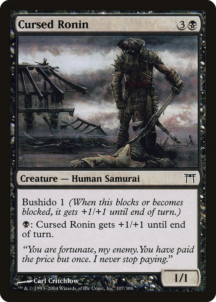 Cursed Ronin (CHK-107)  Foil - Champions of Kamigawa