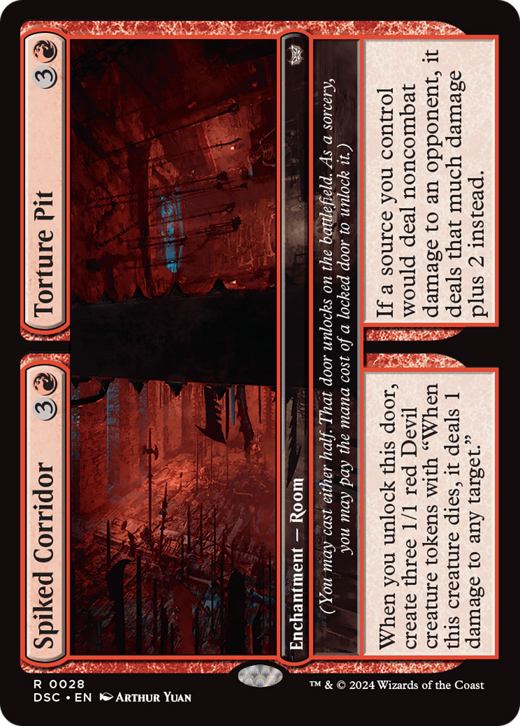 Spiked Corridor // Torture Pit (DSC-028)  - Duskmourn: House of Horror Commander