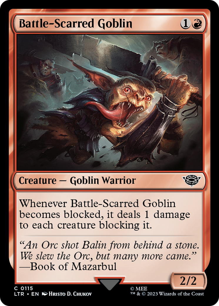 Battle-Scarred Goblin (LTR-115)  Foil - The Lord of the Rings: Tales of Middle-earth