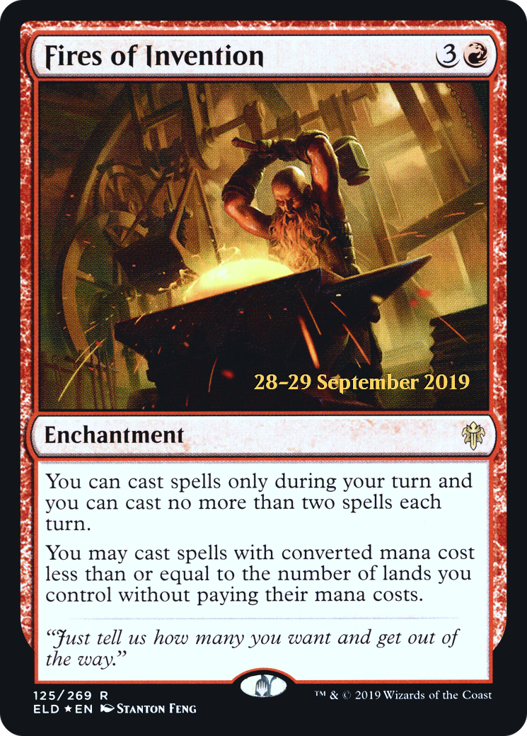 Fires of Invention (PRE-125)  Foil - Throne of Eldraine Promos