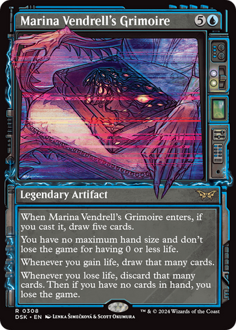 Marina Vendrell's Grimoire (Showcase) (DSK-308)  Foil - Duskmourn: House of Horror: (Showcase)