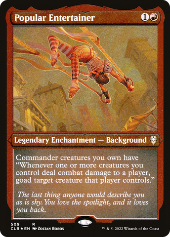 Popular Entertainer (CLB-509)  Etched Foil - Commander Legends: Battle for Baldur's Gate
