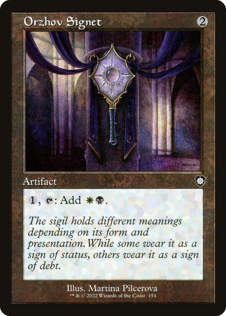 Orzhov Signet (Retro Frame) (BRC-154)  - The Brothers' War Commander