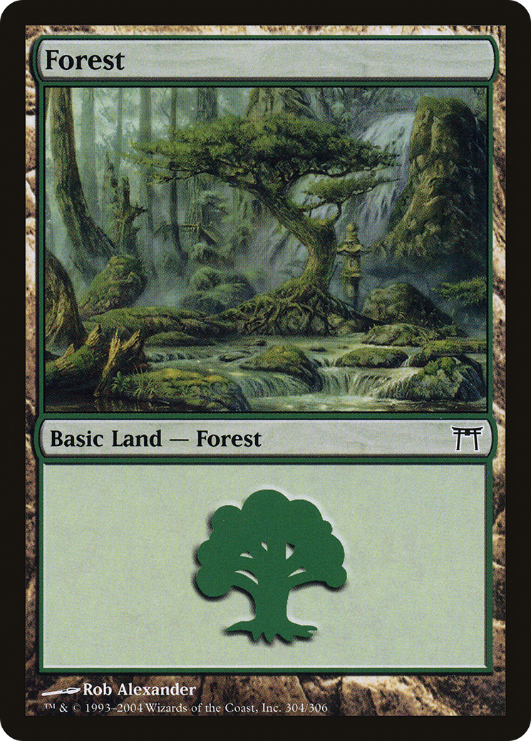 Forest (304) (CHK-304) - Champions of Kamigawa Foil