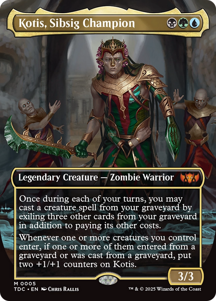 Kotis, Sibsig Champion (Borderless) (TDC-005) - Commander: Tarkir: Dragonstorm (Borderless) Foil