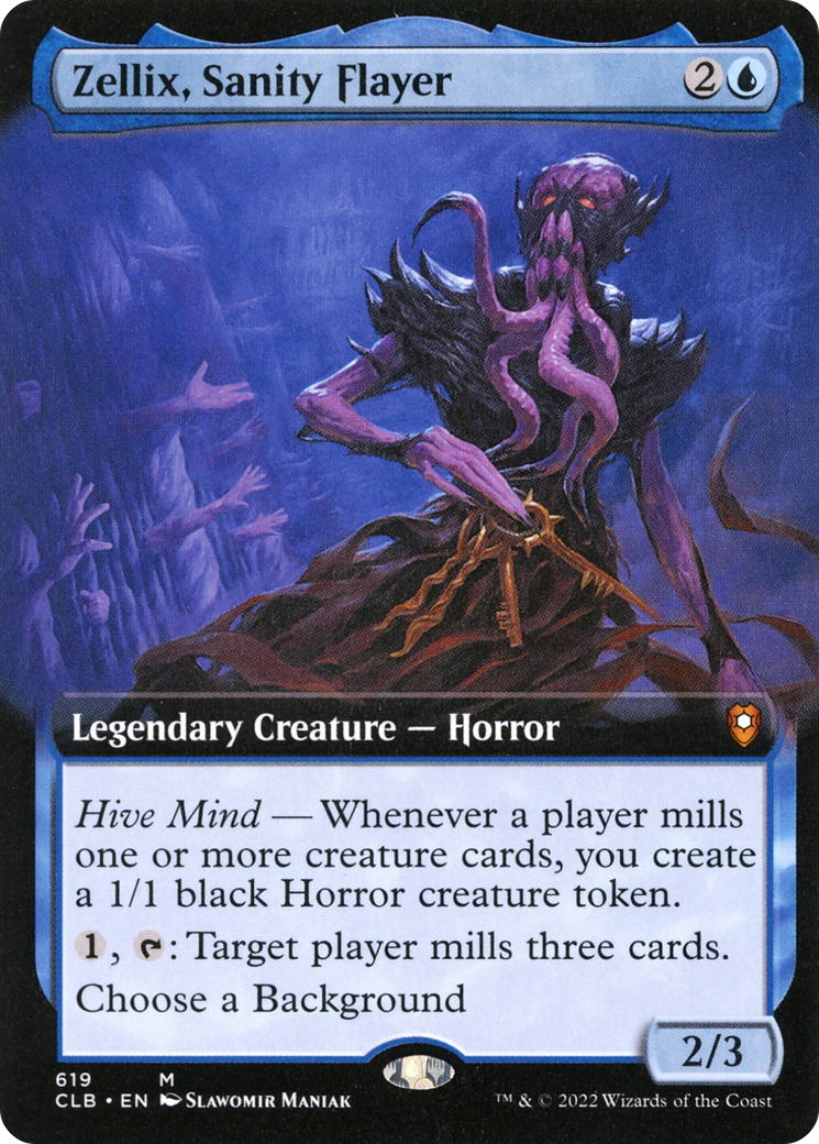 Zellix, Sanity Flayer (Extended Art) (CLB-619)  Foil - Commander Legends: Battle for Baldur's Gate: (Extended Art)