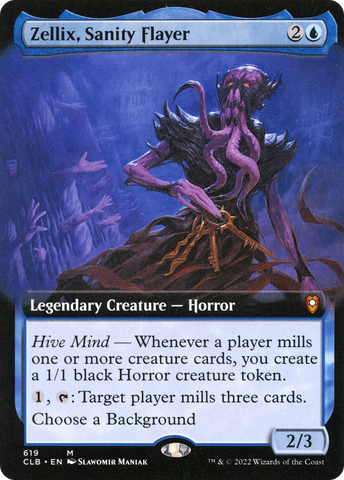Zellix, Sanity Flayer (Extended Art) (CLB-619)  - Commander Legends: Battle for Baldur's Gate: (Extended Art)