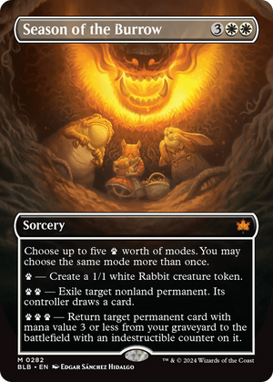 Season of the Burrow (Borderless) (BLB-282)  - Bloomburrow: (Showcase)