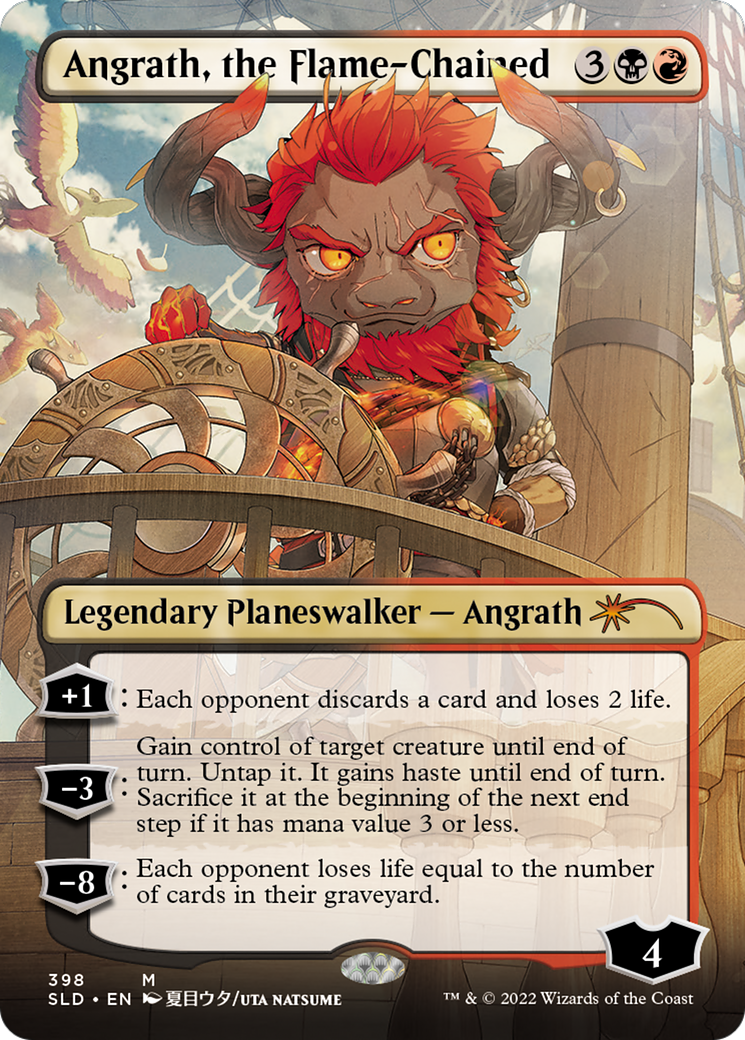 Angrath, the Flame-Chained (Borderless) (SLD-398)  Foil - Secret Lair Drop