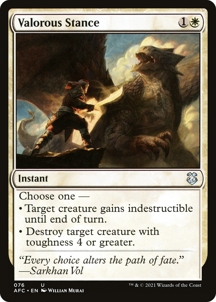 Valorous Stance (AFC-076)  - Forgotten Realms Commander