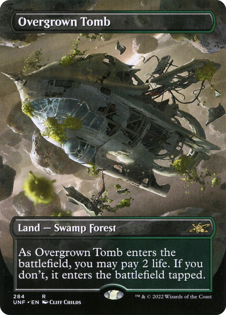 Overgrown Tomb (Borderless) (UNF-284) - Unfinity (Borderless) Foil