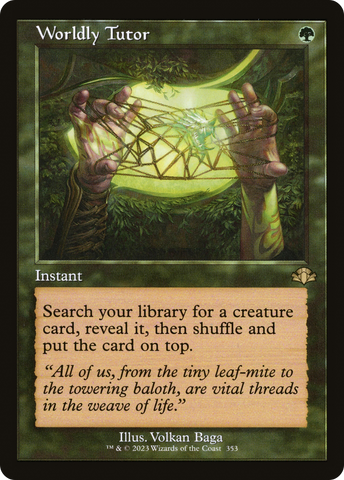 Worldly Tutor (Retro Frame) (DMR-353)  Foil - Dominaria Remastered