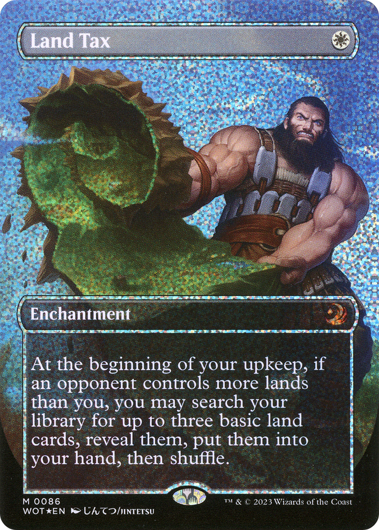 Land Tax (Anime Borderless) (Confetti Foil) (WOT-086)  Foil - Wilds of Eldraine: Enchanting Tales