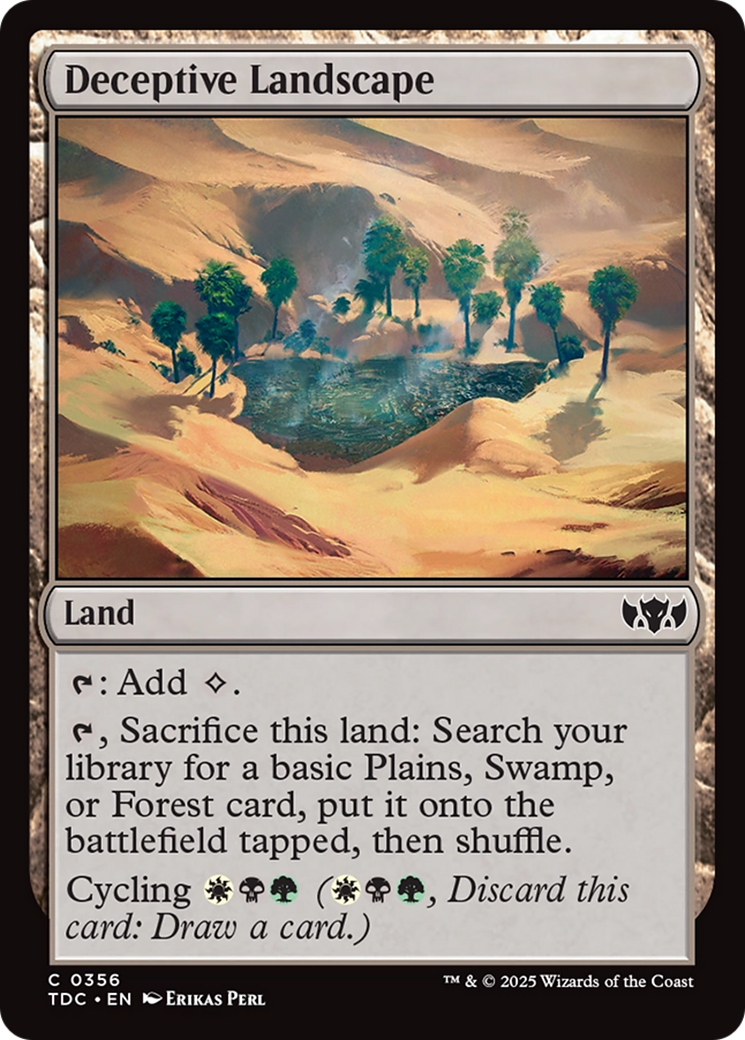 Deceptive Landscape (TDC-356)  - Commander: Tarkir: Dragonstorm