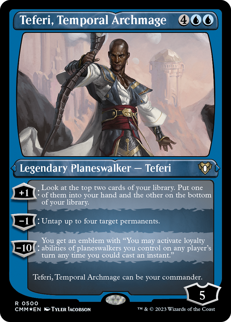 Teferi, Temporal Archmage (CMM-500)  Etched Foil - Commander Masters