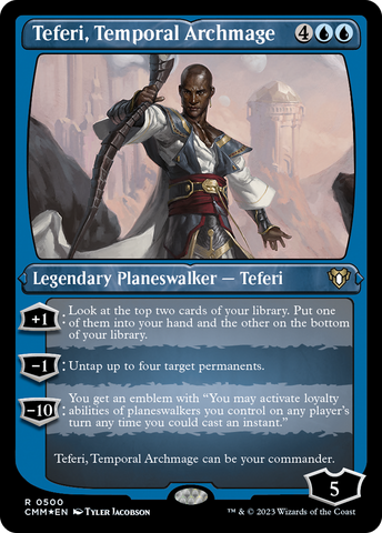 Teferi, Temporal Archmage (CMM-500)  Etched Foil - Commander Masters