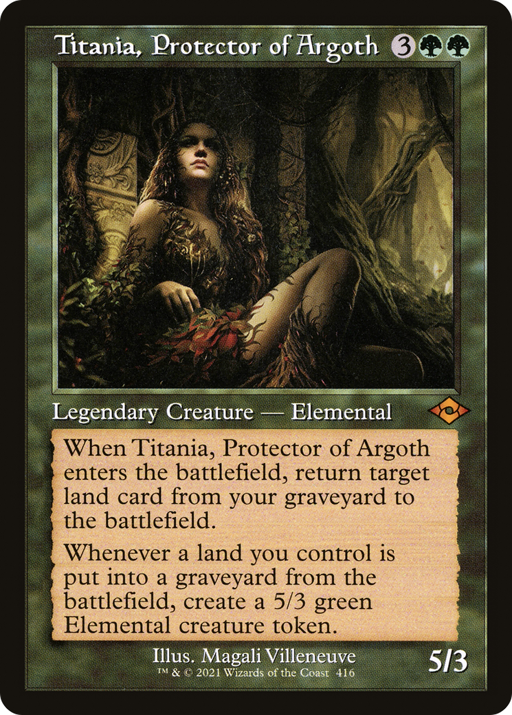 Titania, Protector of Argoth (Retro Frame) (MH2-416)  Foil - Modern Horizons 2