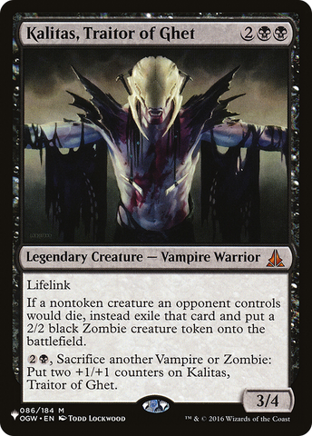 Kalitas, Traitor of Ghet (LIST-086/184)  - The List