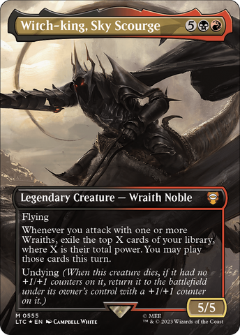 Witch-king, Sky Scourge (Borderless) (Surge Foil) (LTC-555)  Foil - Tales of Middle-earth Commander