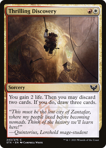 Thrilling Discovery (STX-243)  Foil - Strixhaven: School of Mages