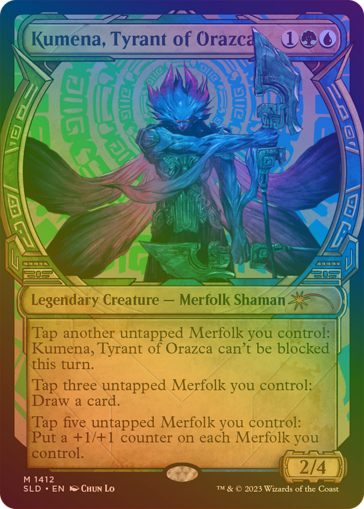Kumena, Tyrant of Orazca (Rainbow Foil) (SLD-1412)  Foil - Secret Lair Drop: (Showcase)