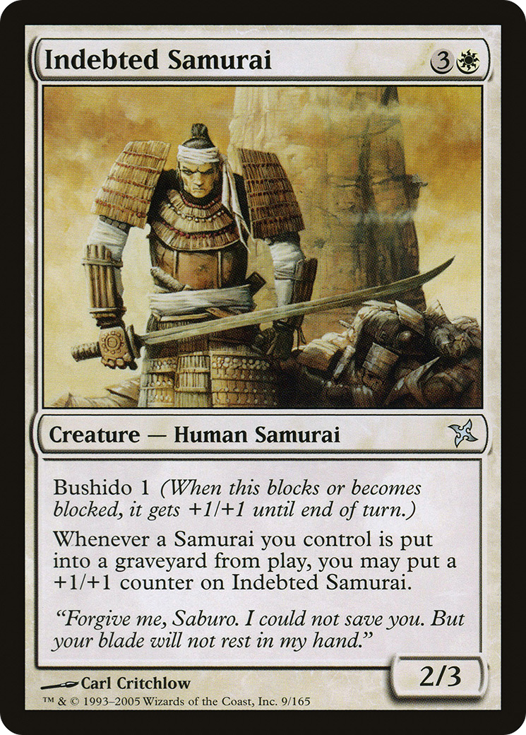 Indebted Samurai (BOK-009)  - Betrayers of Kamigawa