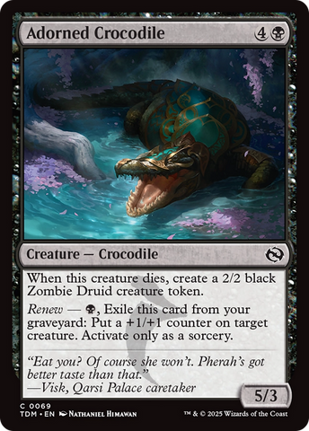 Adorned Crocodile (TDM-069)  Foil - Tarkir: Dragonstorm