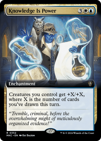 Knowledge is Power (Extended Art) (MKC-352)  - Murders at Karlov Manor Commander: (Extended Art)