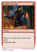Faithless Looting (White Border) (MB2-057)  - Mystery Booster 2