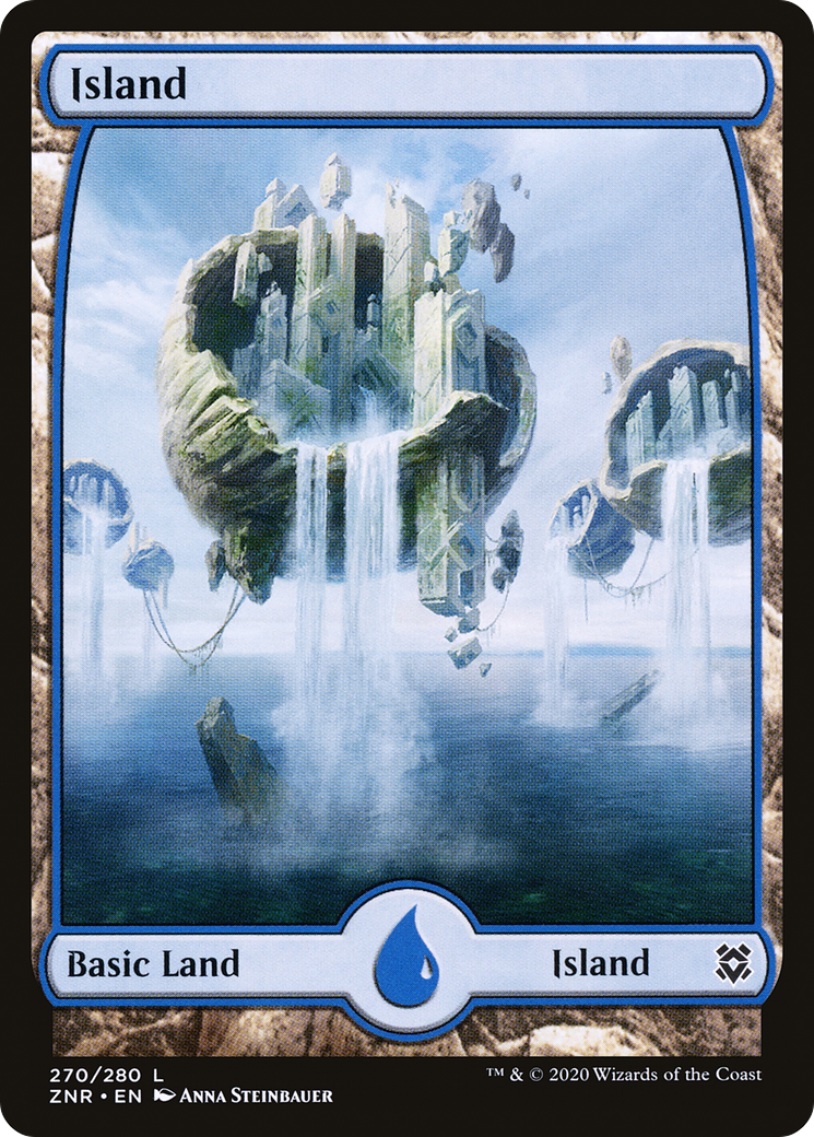 Island (270) - Full Art (ZNR-270)  Foil - Zendikar Rising: (Full Art)