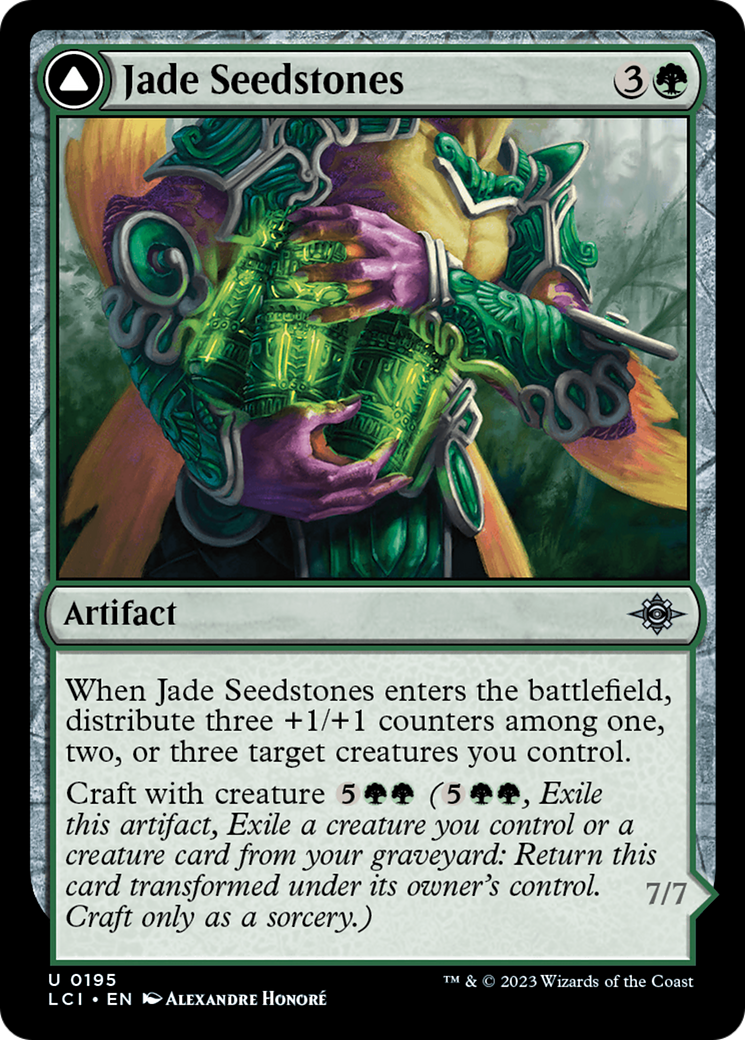 Jade Seedstones (LCI-195)  Foil - The Lost Caverns of Ixalan