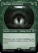 Meriadoc Brandybuck (Showcase) (Surge Foil) (LTR-806)  Foil - The Lord of the Rings: Tales of Middle-earth: (Showcase) (Borderless)