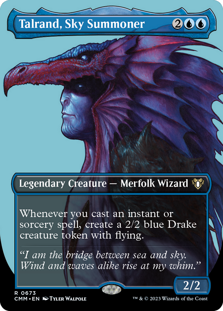 Talrand, Sky Summoner (Borderless) (CMM-673)  - Commander Masters