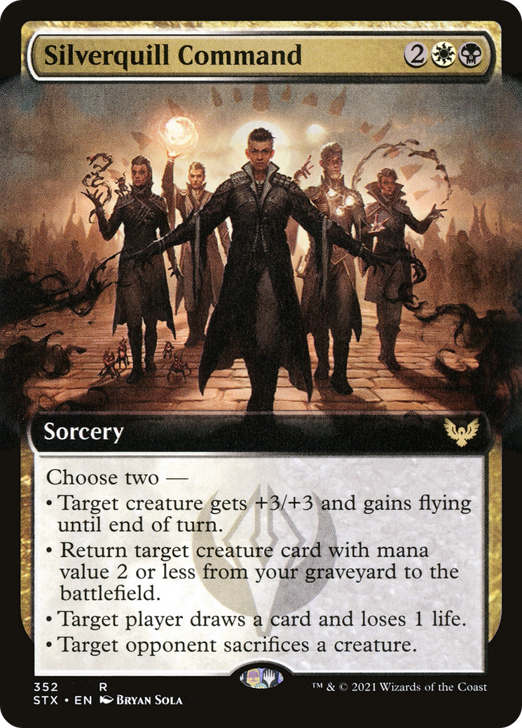 Silverquill Command (Extended Art) (STX-352)  - Strixhaven: School of Mages: (Extended Art)