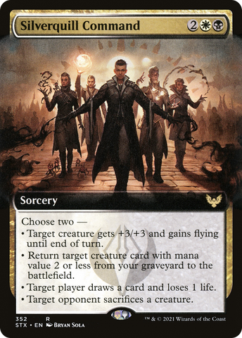 Silverquill Command (Extended Art) (STX-352)  Foil - Strixhaven: School of Mages: (Extended Art)
