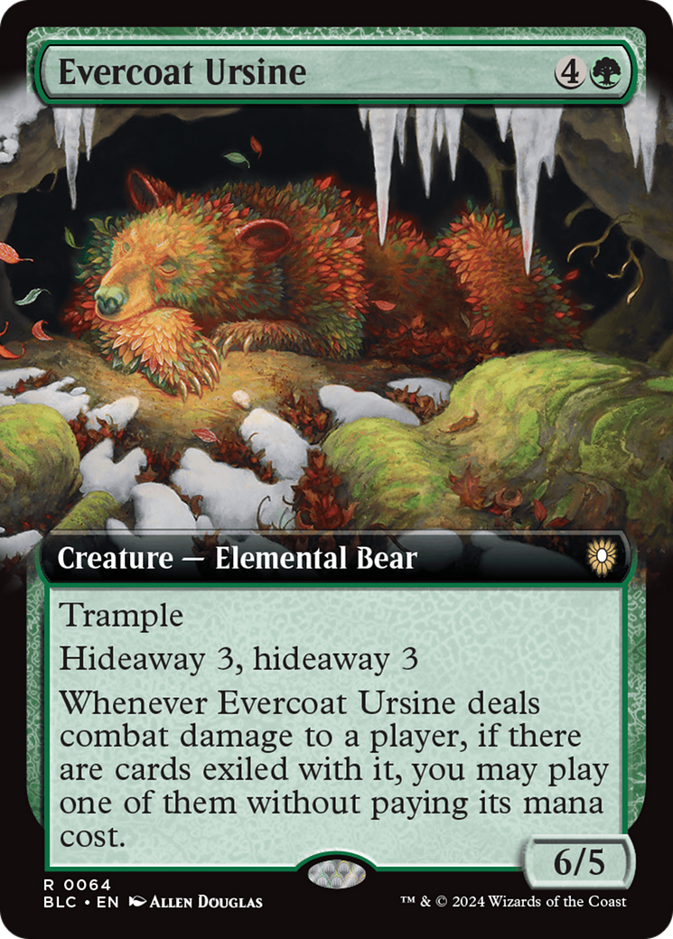 Evercoat Ursine (Extended Art) (BLC-064)  - Bloomburrow Commander