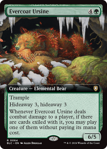 Evercoat Ursine (Extended Art) (BLC-064)  - Bloomburrow Commander