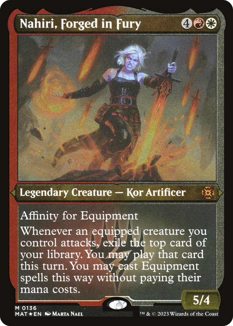 Nahiri, Forged in Fury (MAT-136)  Etched Foil - March of the Machine: The Aftermath