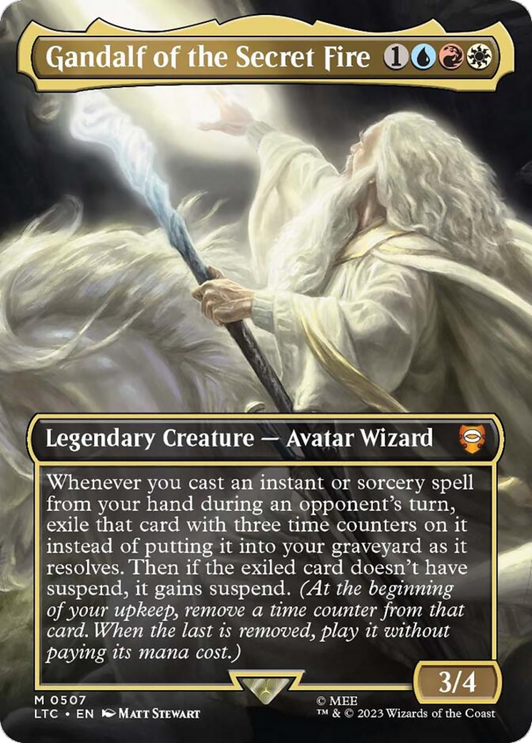 Gandalf of the Secret Fire (Borderless) (LTC-507)  Foil - Tales of Middle-earth Commander
