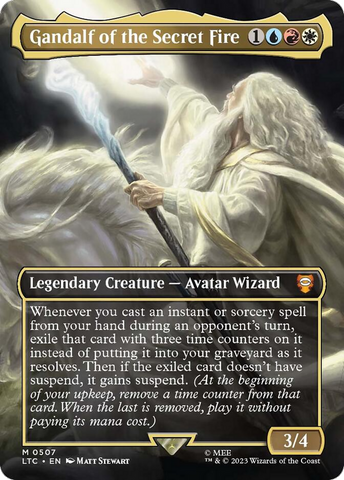 Gandalf of the Secret Fire (Borderless) (LTC-507)  - Tales of Middle-earth Commander