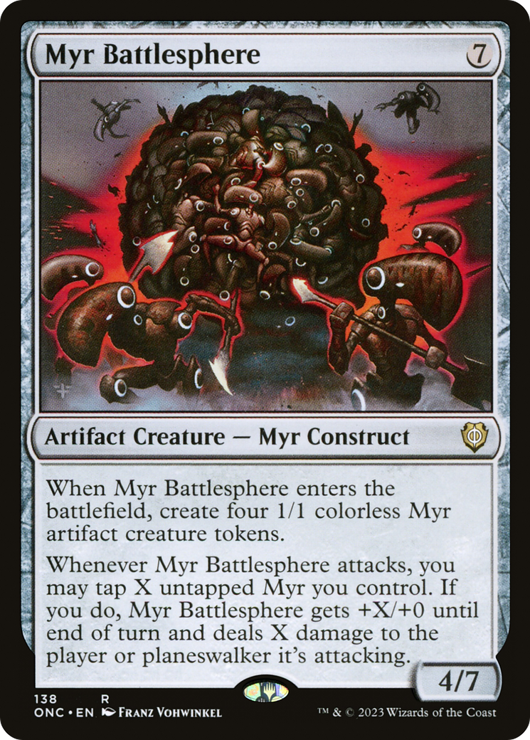 Myr Battlesphere (ONC-138)  - Phyrexia: All Will Be One Commander